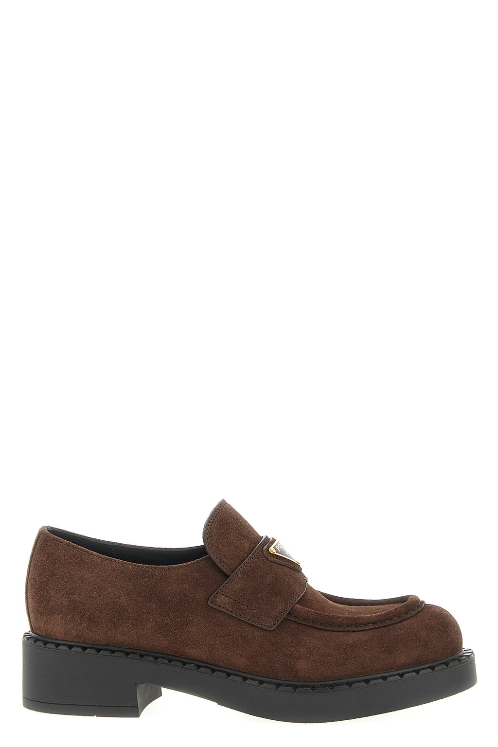 PRADA 'Chocolate' loafers For Women 100% calfskin leather (Bos Taurus)