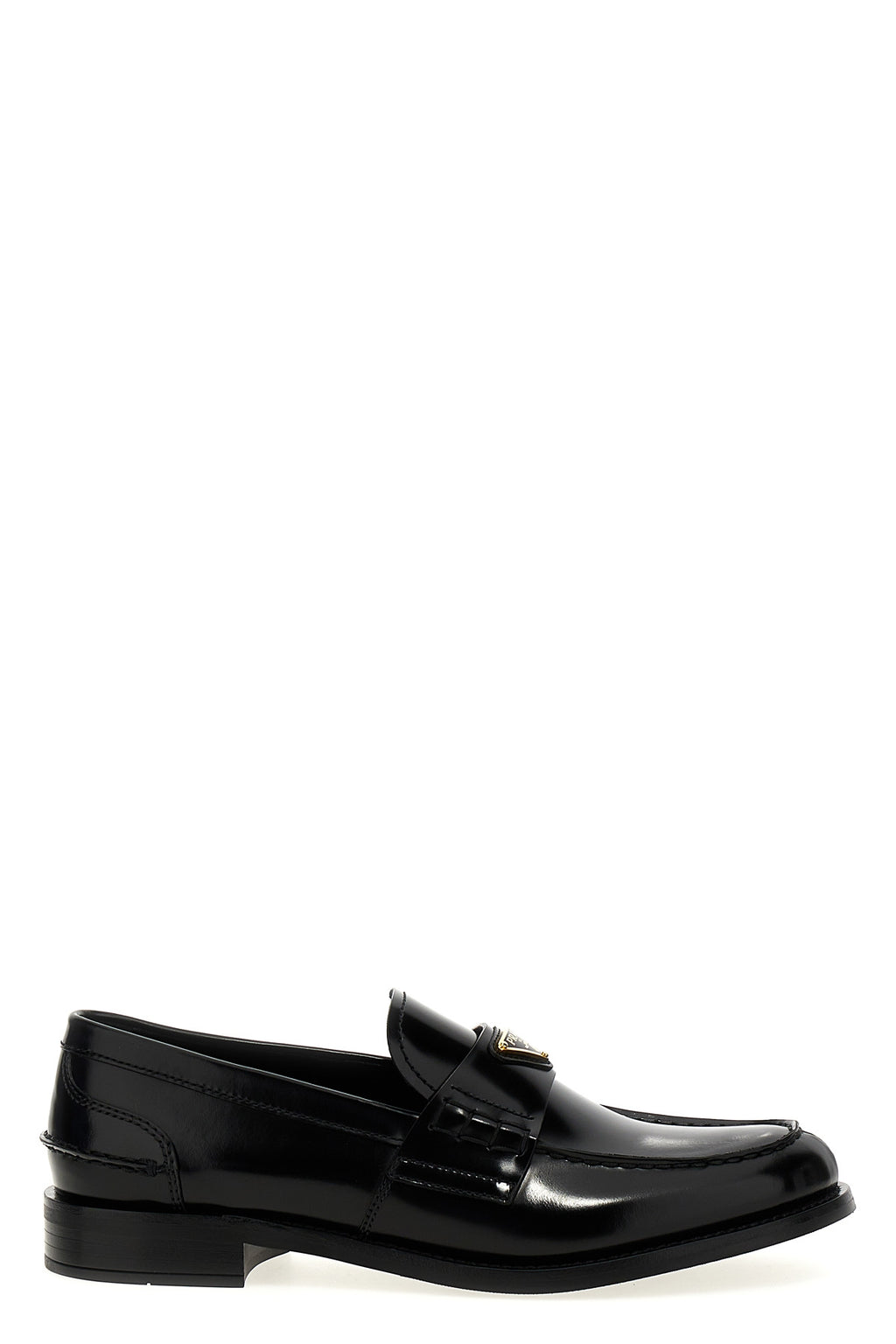 PRADA Logo loafers For Women 100% calfskin leather (Bos Taurus)