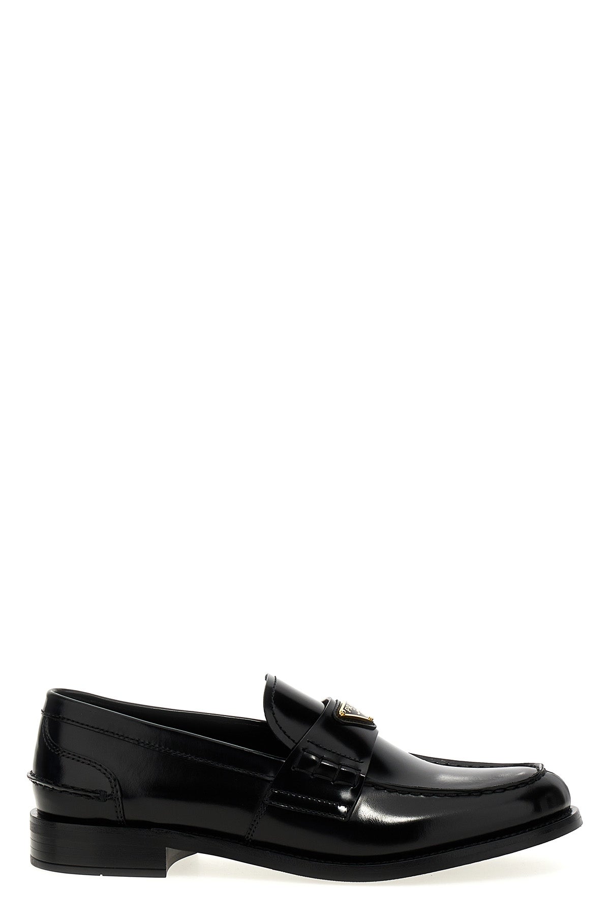 PRADA Logo loafers For Women 100% calfskin leather (Bos Taurus)