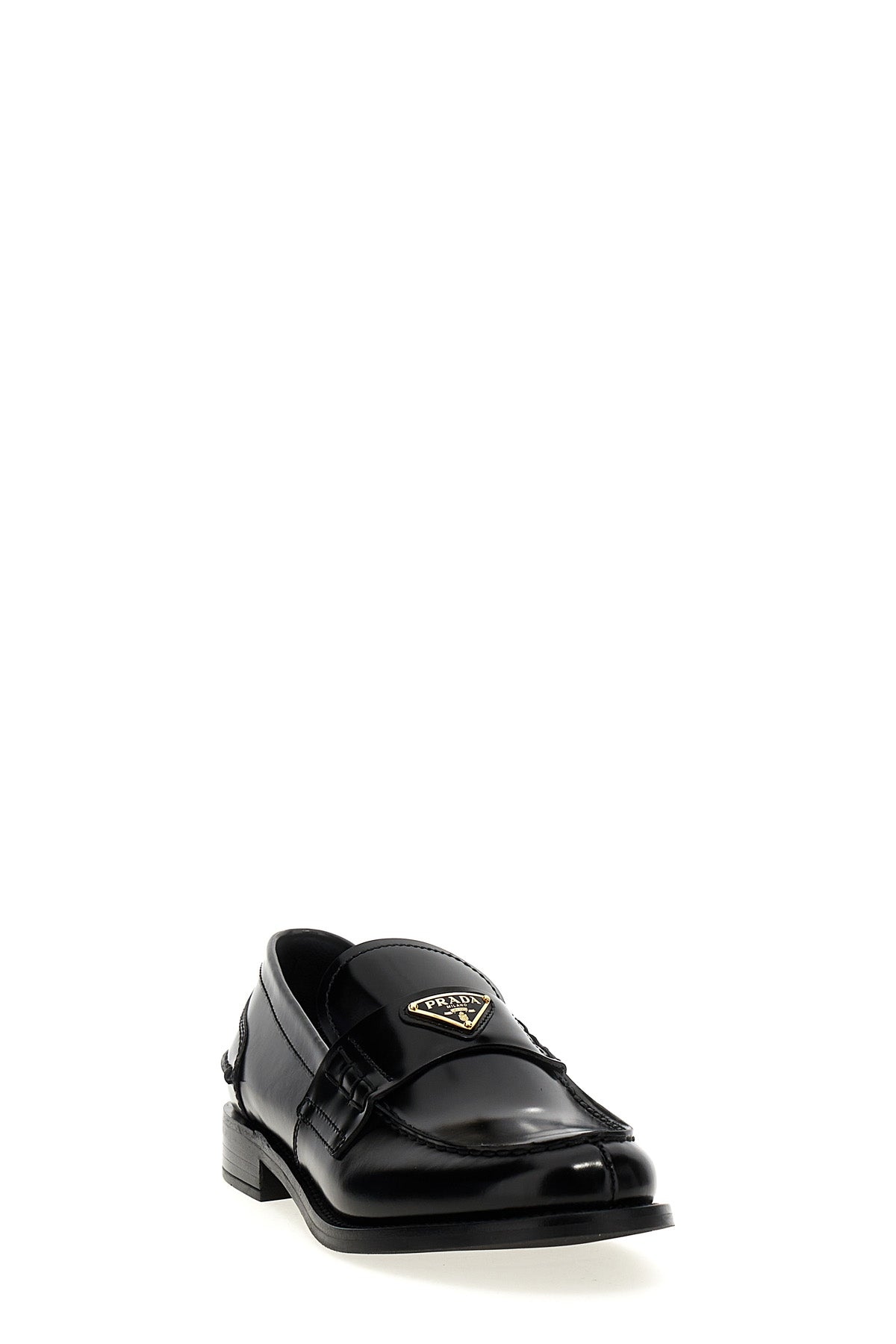 PRADA Logo loafers For Women 100% calfskin leather (Bos Taurus)