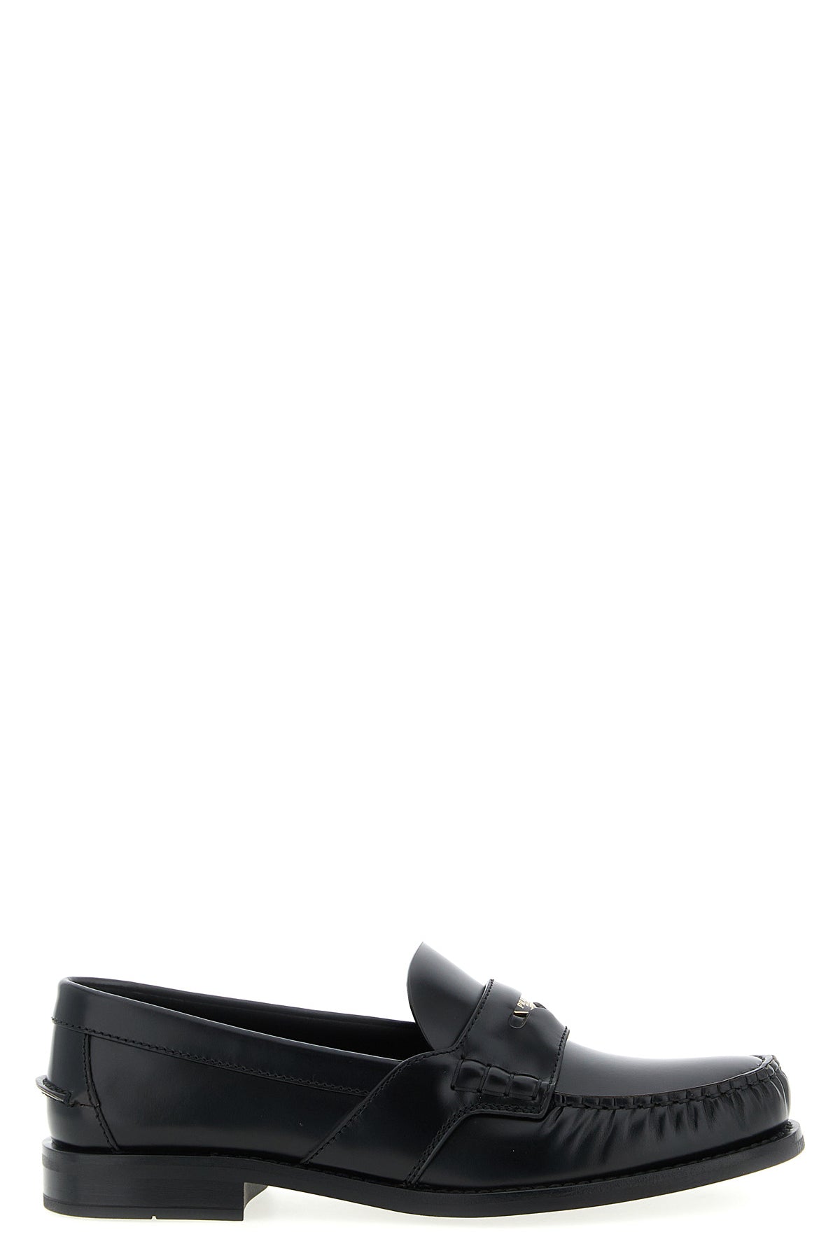 PRADA Leather loafers For Women 100% calfskin leather (Bos Taurus)