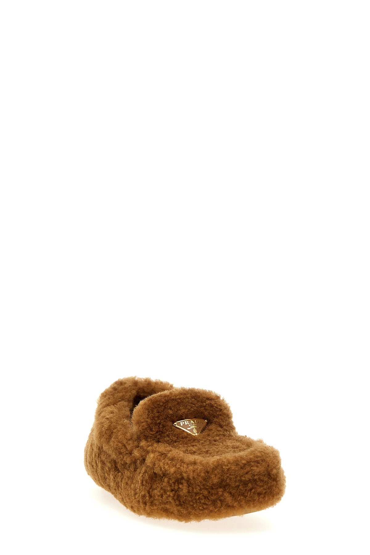 PRADA Shearling loafers For Women 100% Ovis Aries leather