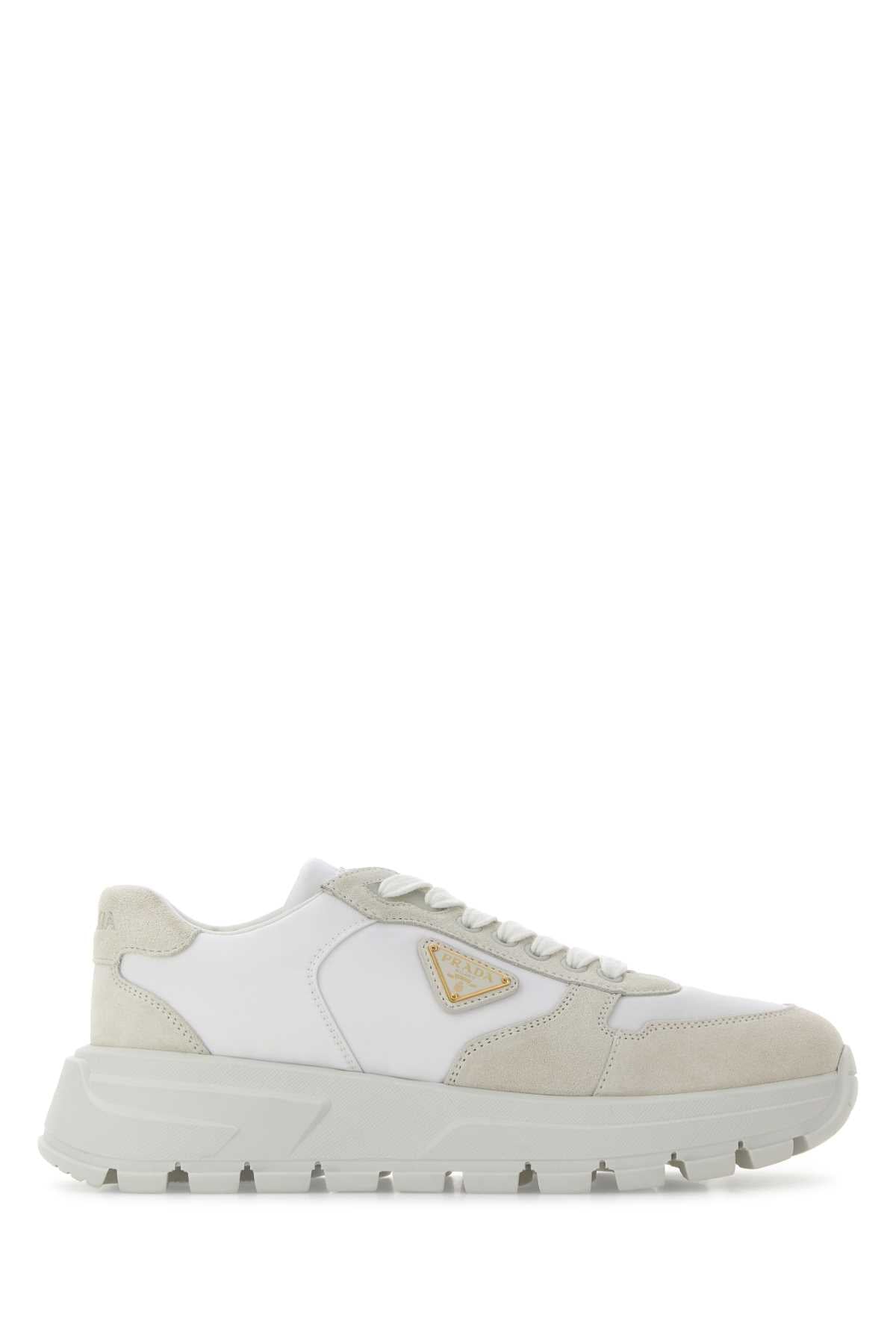 PRADA PRAX ONE For Women Exterior: 100% Leather 100% Re-Nylon Interior: 100% Leather Sole: Rubber