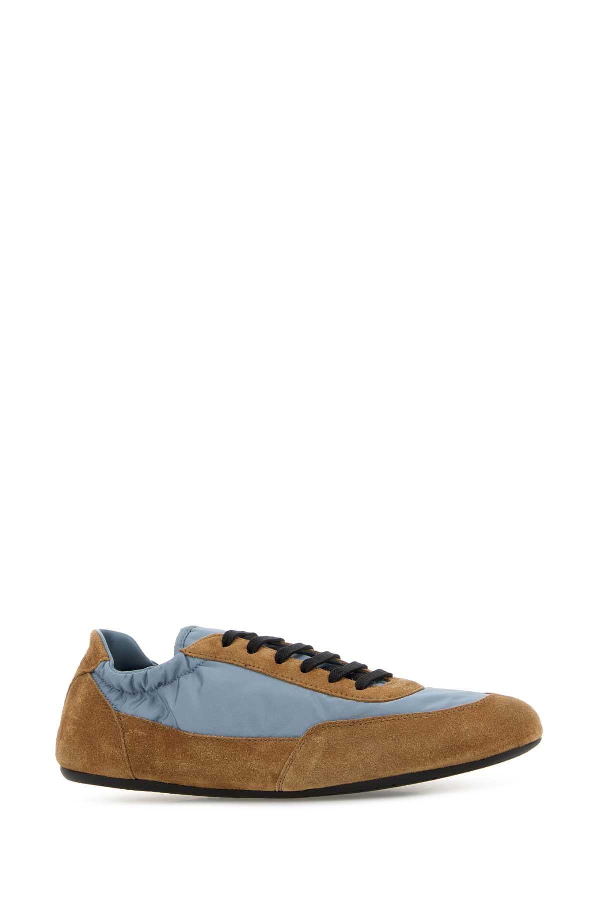 PRADA COLLAPSE For Women Exterior: 100% Suede 100% Re-Nylon Interior: 100% Leather 100% Fabric Sole: Rubber