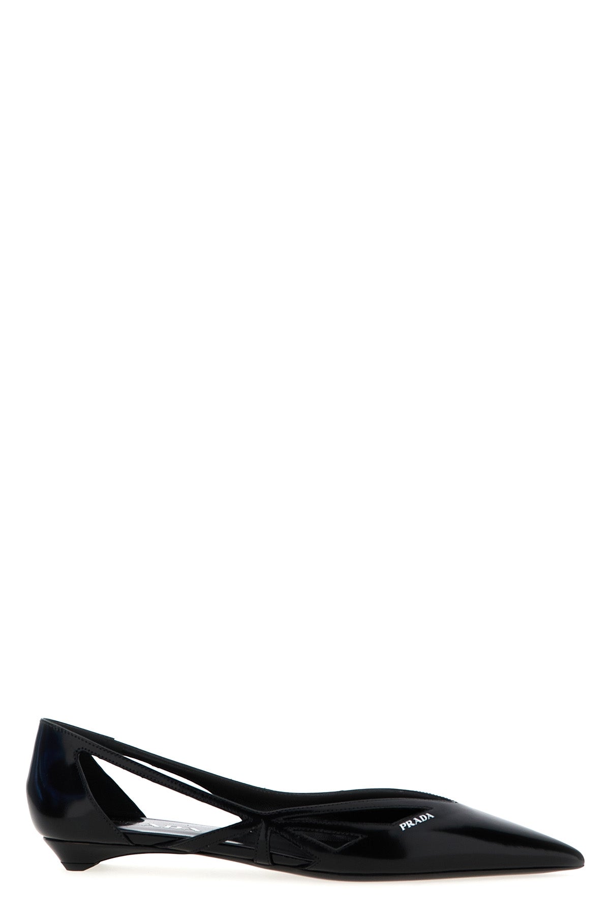 PRADA Cut-out leather ballet flats For Women 100% cow leather (bos taurus)