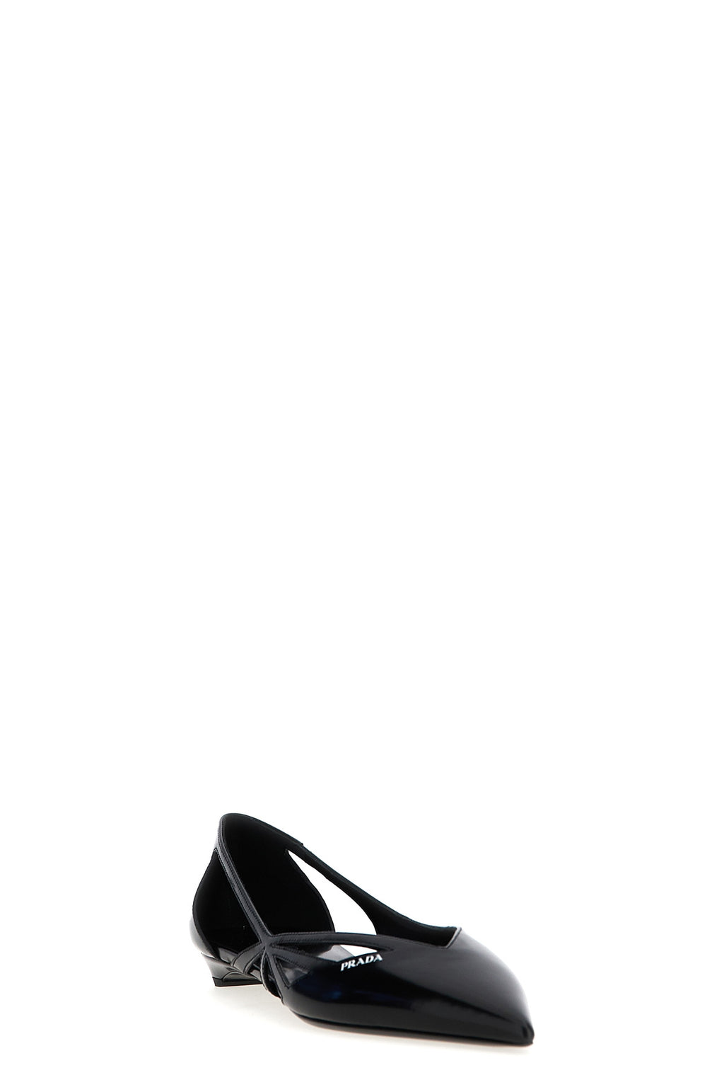 PRADA Cut-out leather ballet flats For Women 100% cow leather (bos taurus)