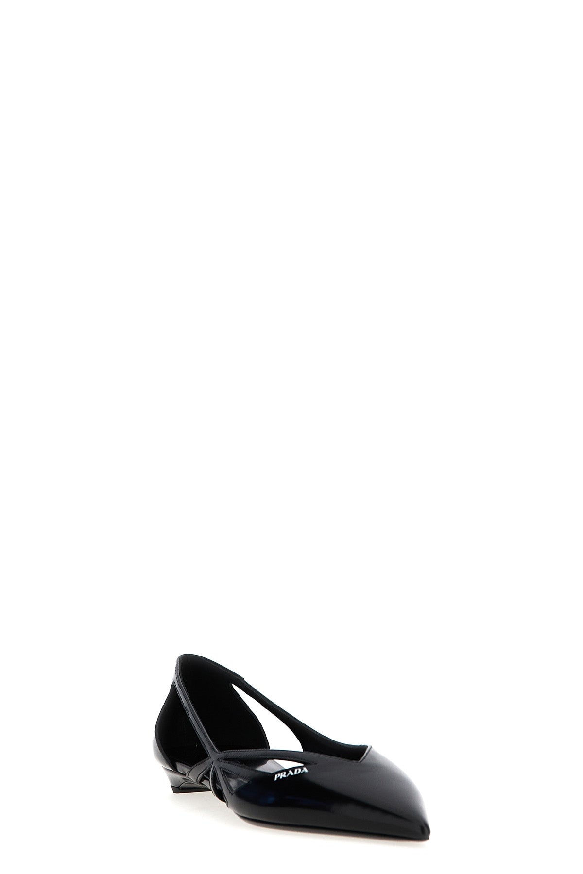 PRADA Cut-out leather ballet flats For Women 100% cow leather (bos taurus)