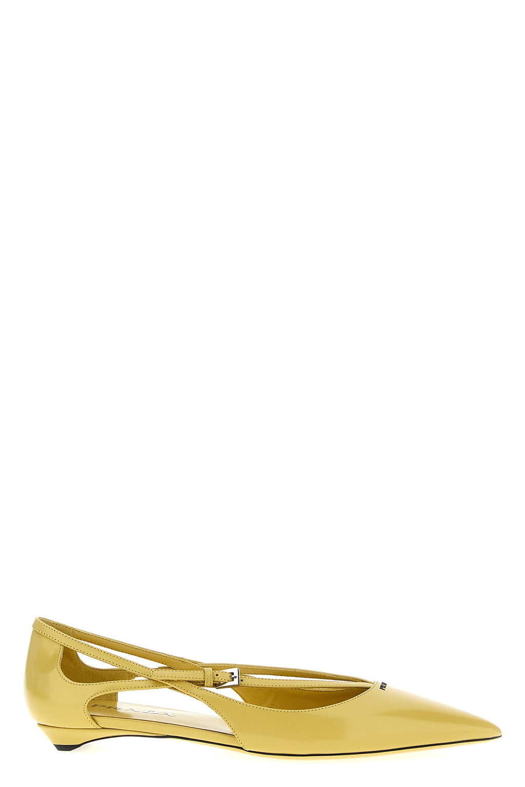 PRADA Logo leather ballet flats For Women 100% cow leather (bos taurus)