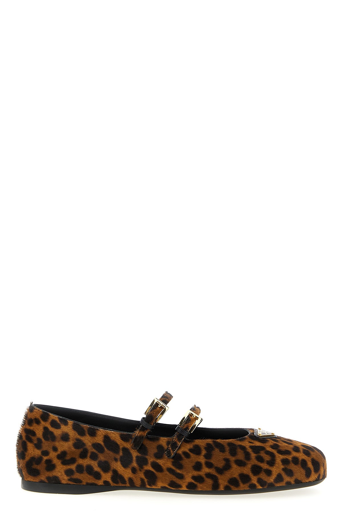 PRADA Double strap ballet flats For Women 100% calfskin leather (Bos Taurus)