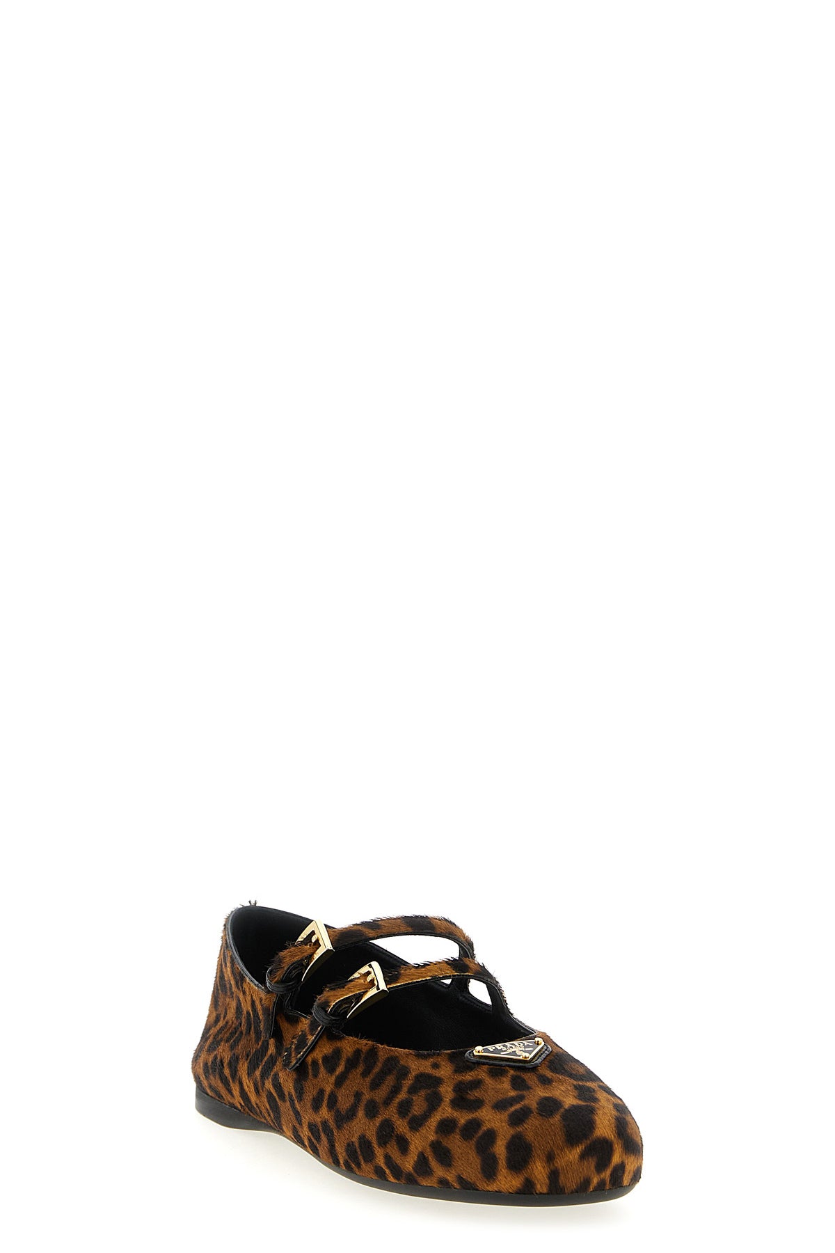 PRADA Double strap ballet flats For Women 100% calfskin leather (Bos Taurus)