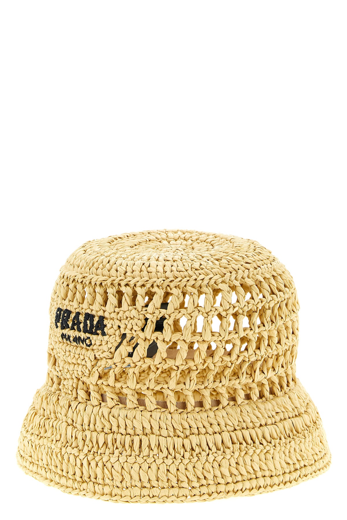 PRADA Crochet logo bucket hat For Women null