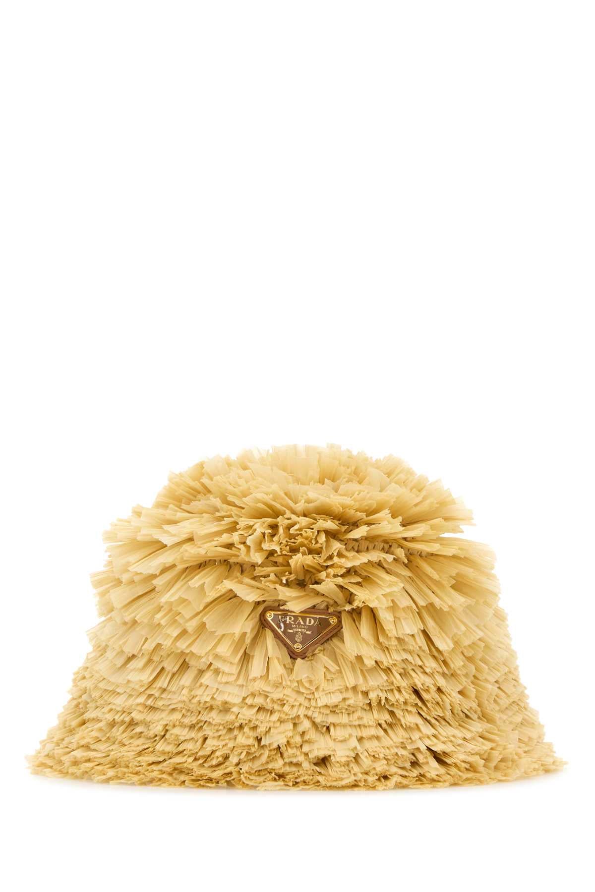 PRADA CAPPELLI For Women Exterior: 100% Raffia Lining: 100% Raffia