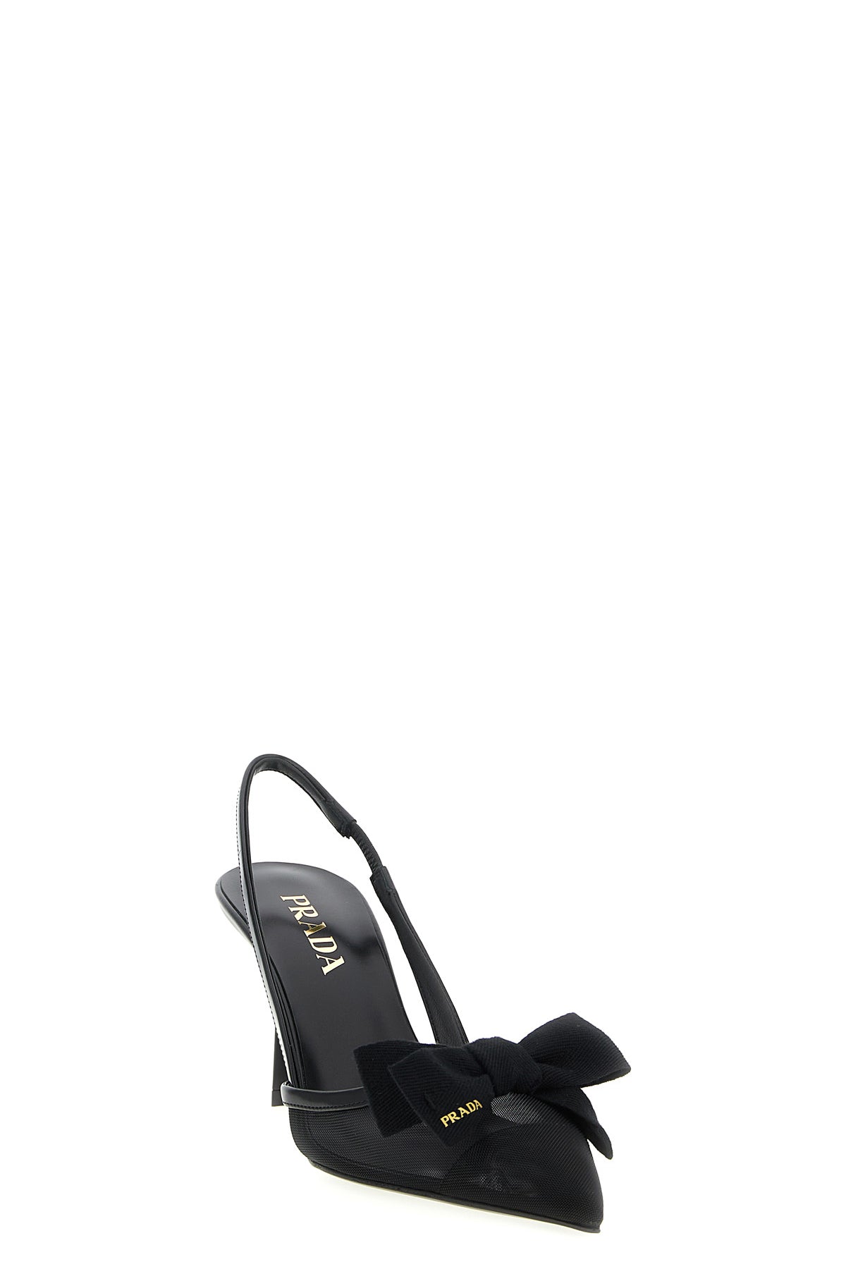 PRADA Mesh slingback with bow For Women 100% polyamide