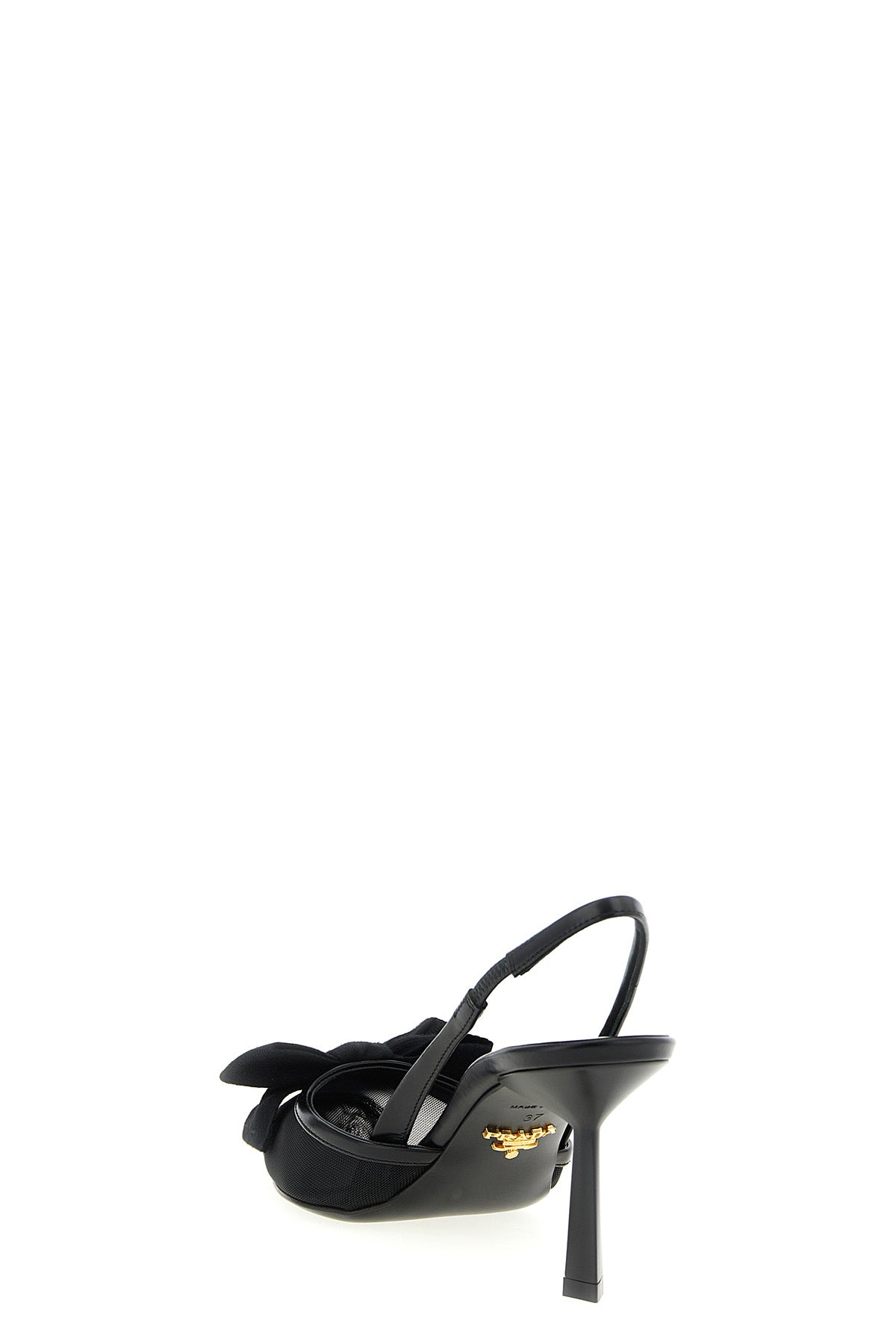 PRADA Mesh slingback with bow For Women 100% polyamide