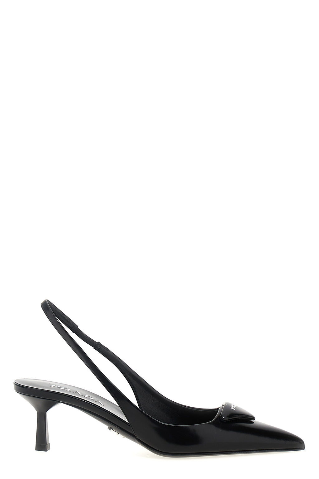 PRADA Triangle logo slingback For Women 100% cow leather (bos taurus)