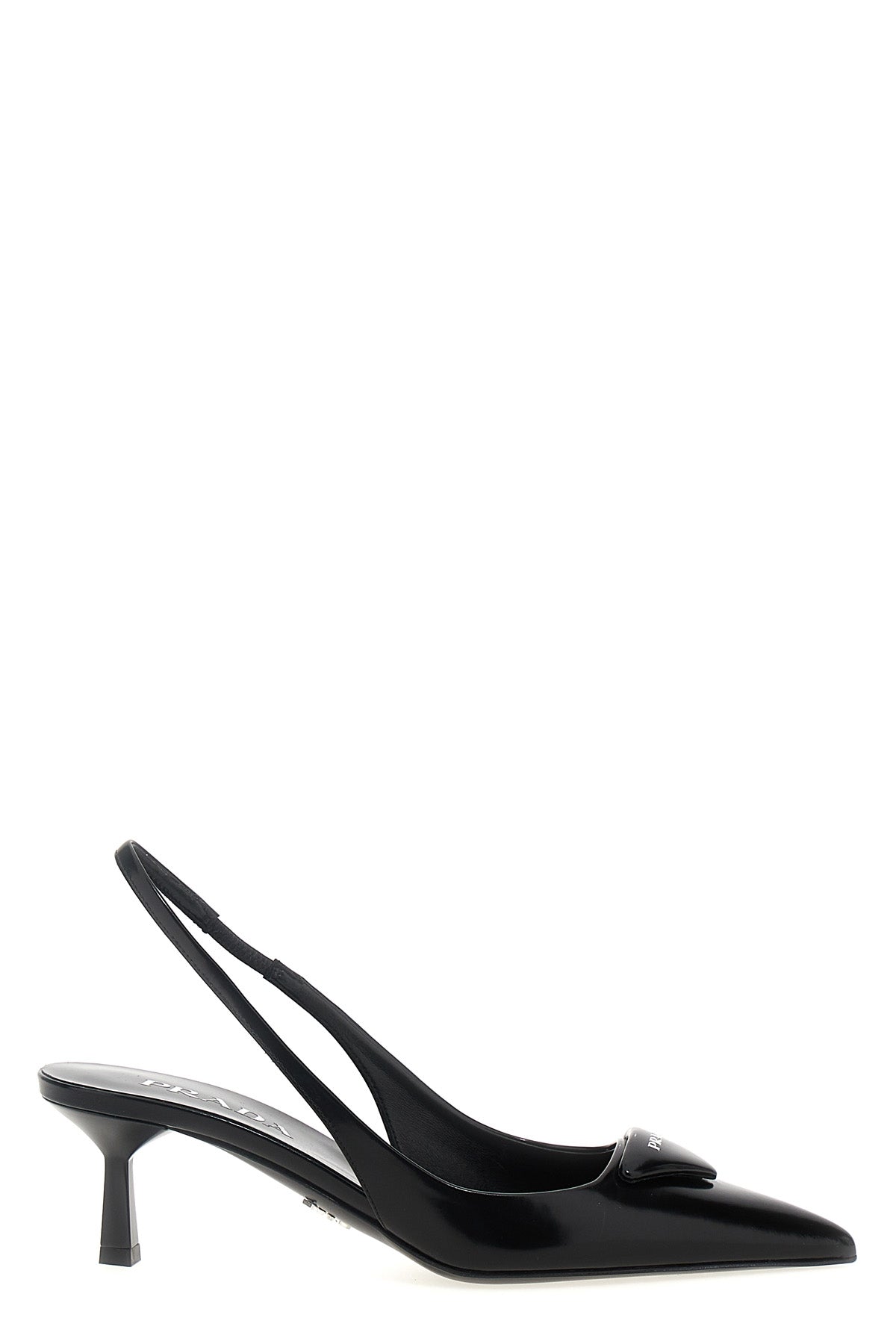 PRADA Triangle logo slingback For Women 100% cow leather (bos taurus)