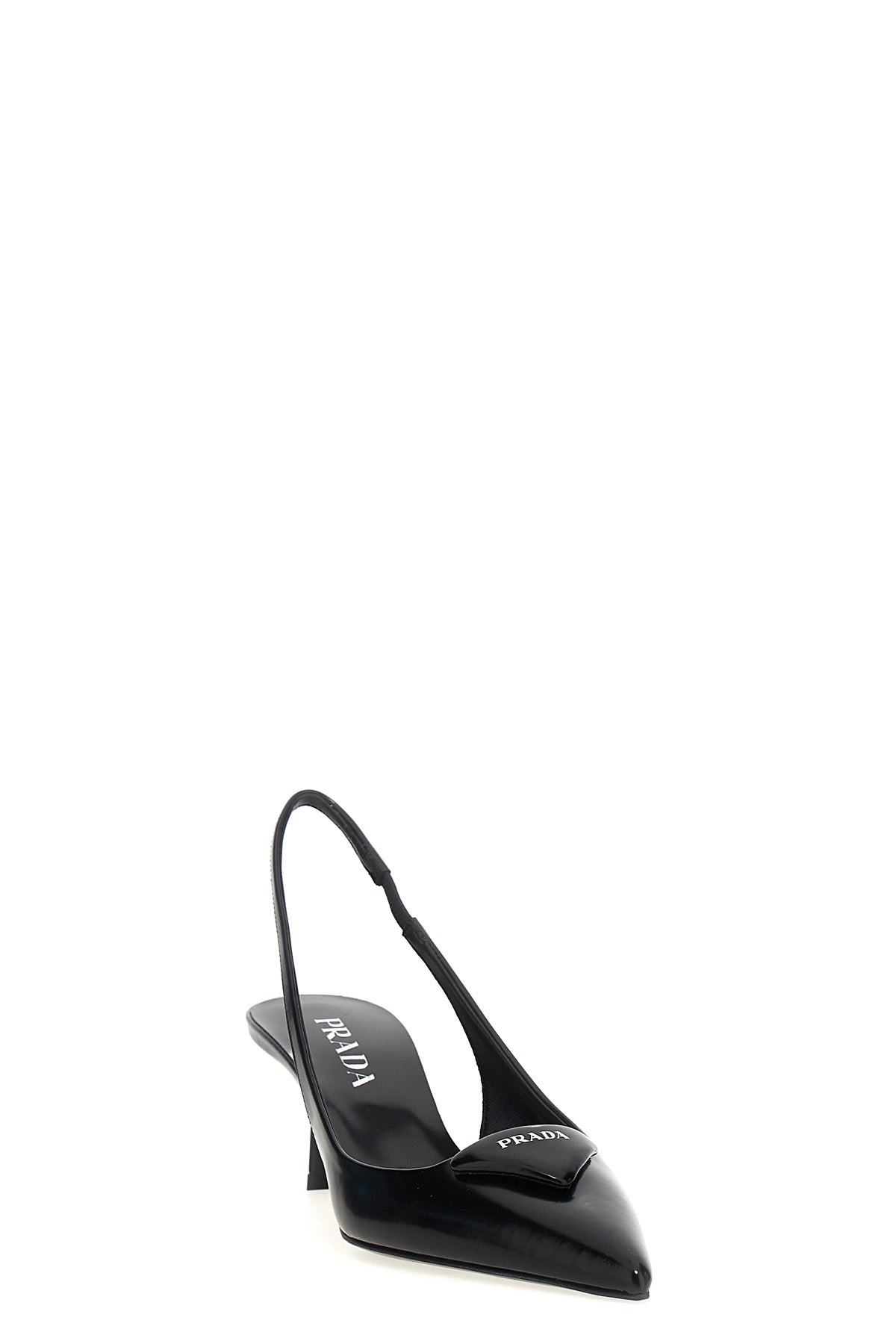 PRADA Triangle logo slingback For Women 100% cow leather (bos taurus)