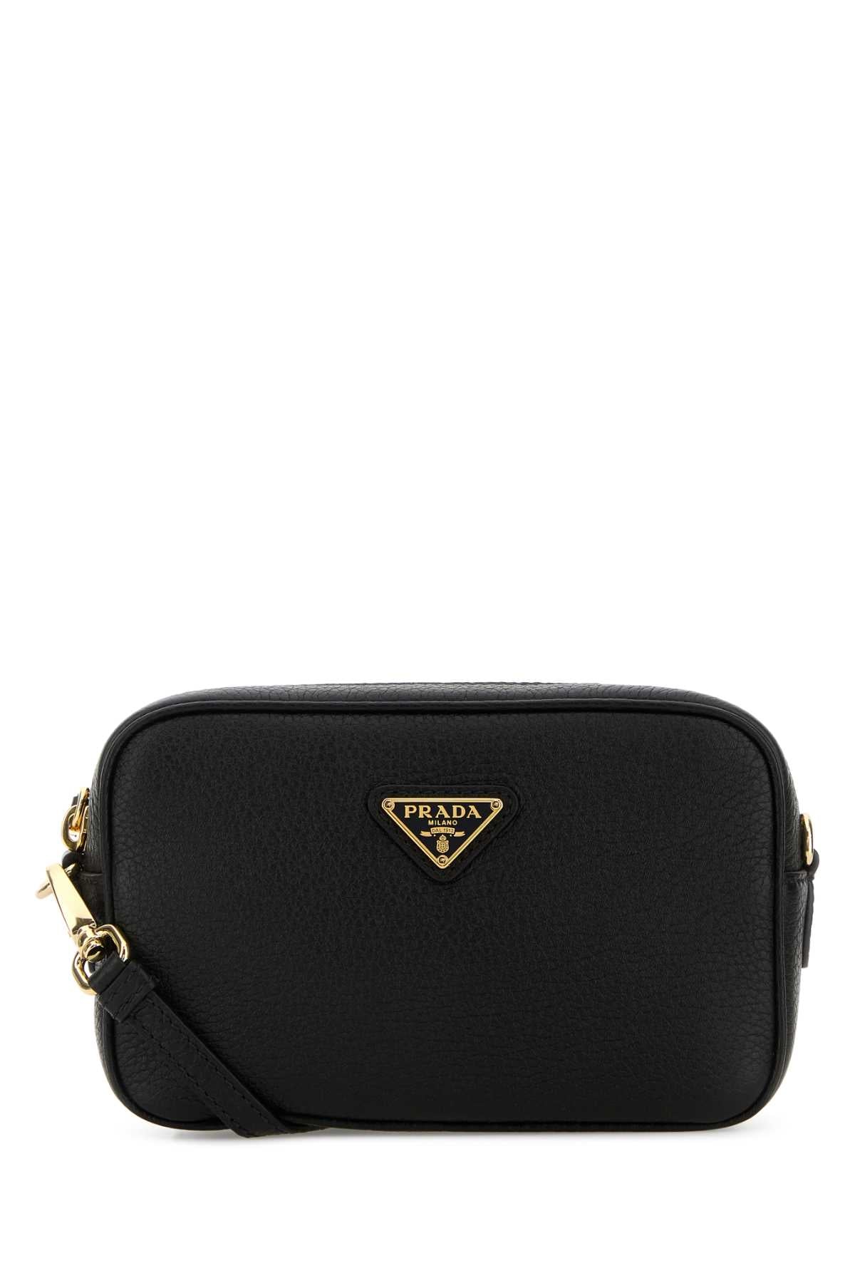 PRADA CONTENITORI For Women Exterior: 100% Leather Lining: 100% Fabric Finishing: Golden metal