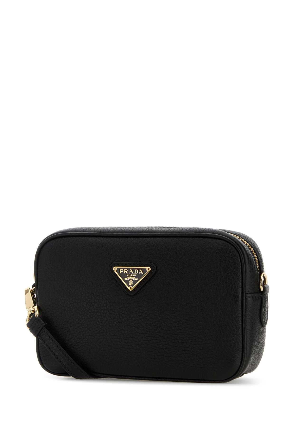 PRADA CONTENITORI For Women Exterior: 100% Leather Lining: 100% Fabric Finishing: Golden metal
