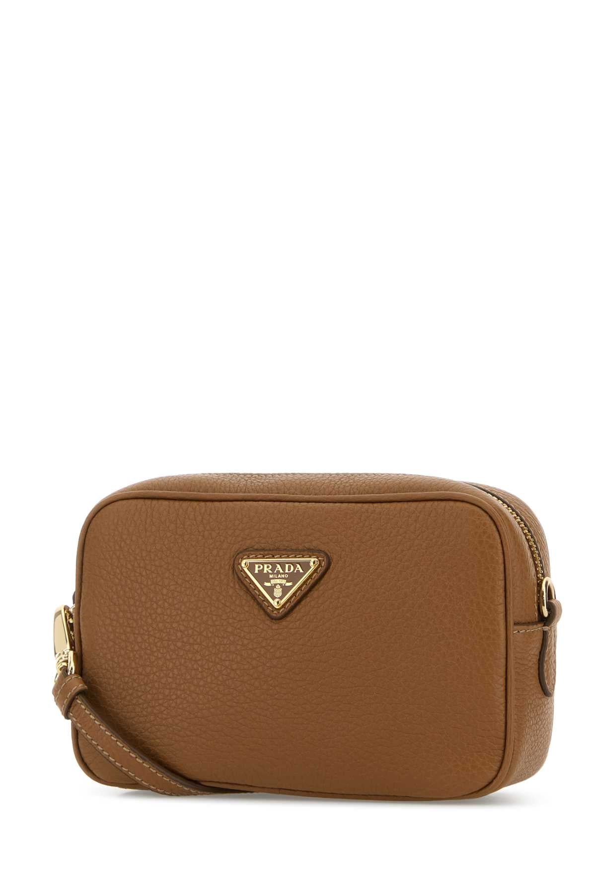 PRADA CONTENITORI For Women Exterior: 100% Leather Lining: 100% Fabric Finishing: Golden metal
