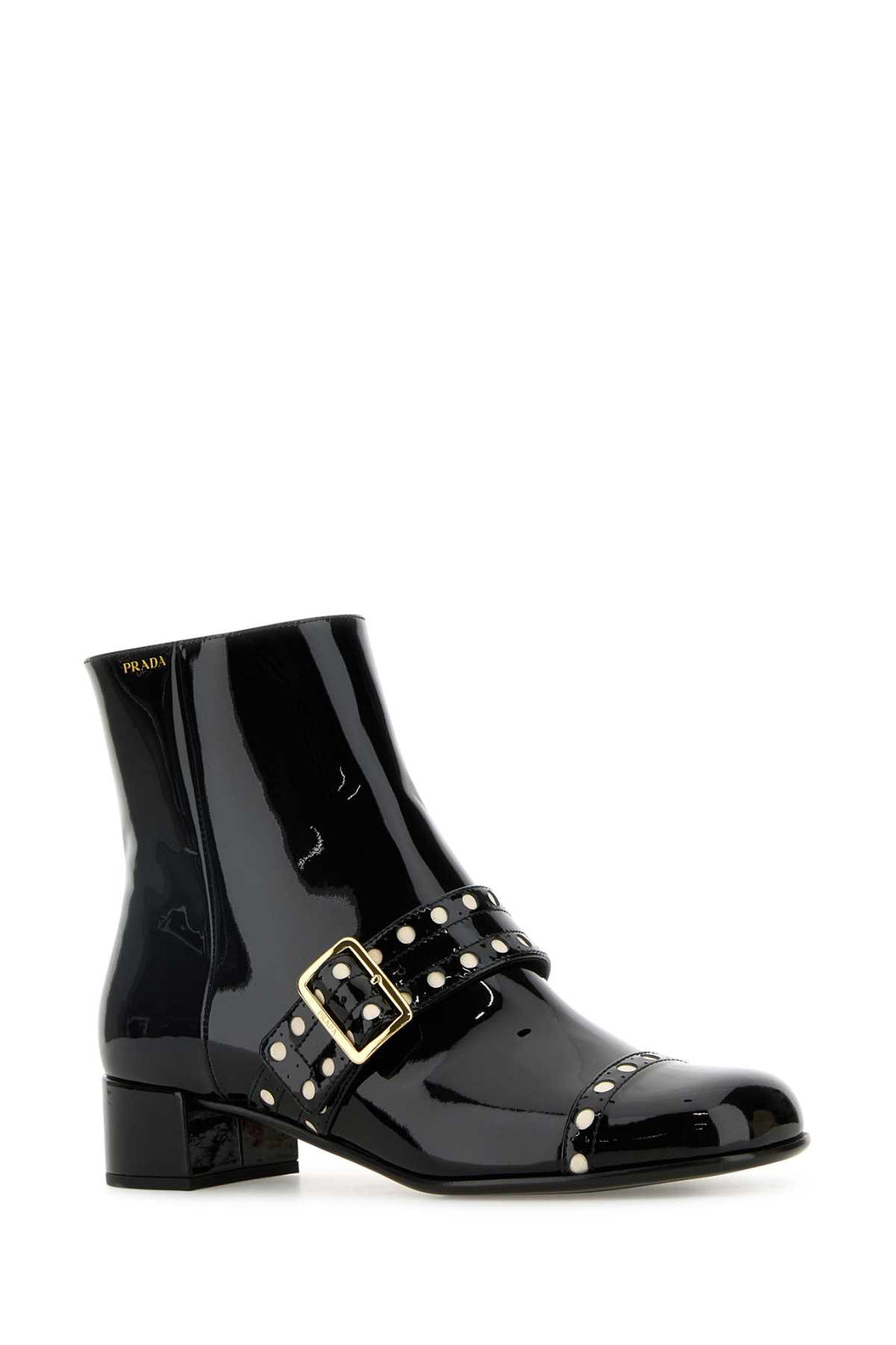 PRADA TRONCHETTI For Women Exterior: 100% Calf Interior: 100% Leather Sole: Leather and Rubber