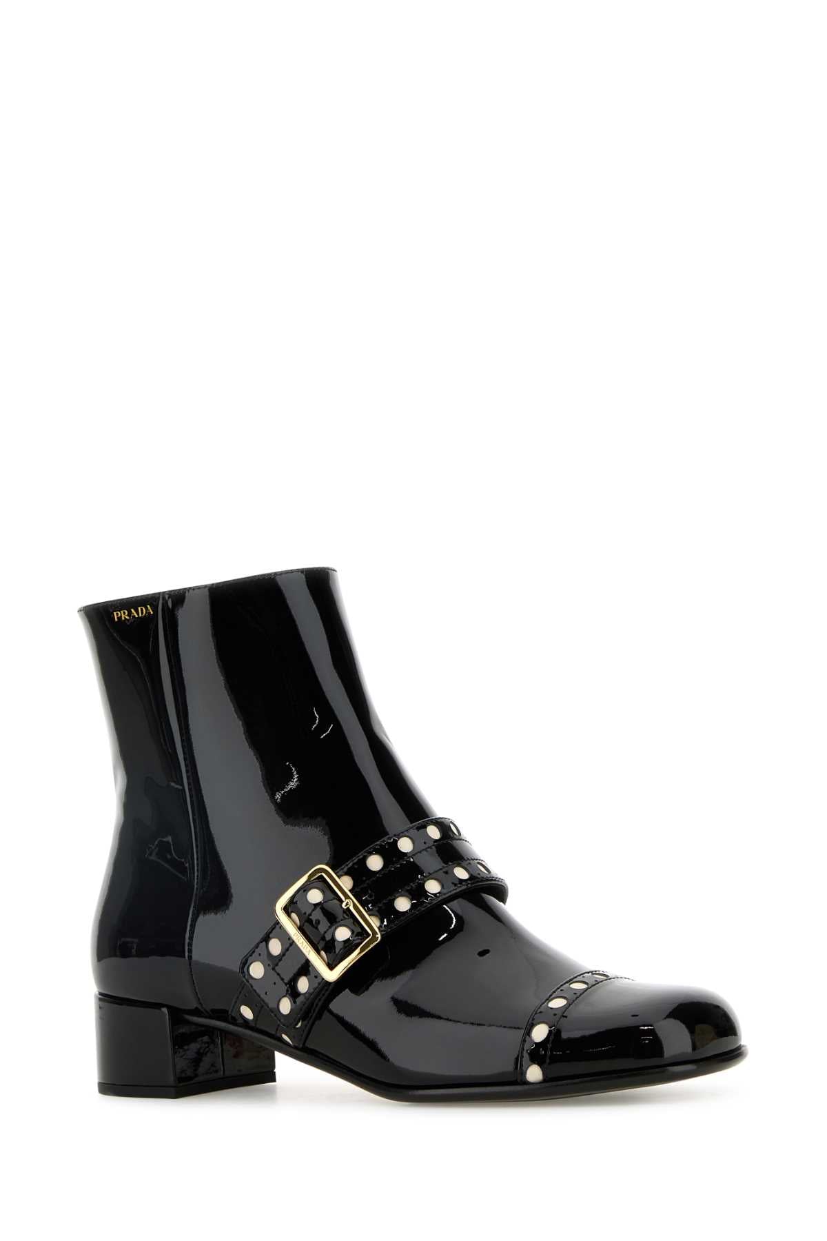 PRADA TRONCHETTI For Women Exterior: 100% Calf Interior: 100% Leather Sole: Leather and Rubber