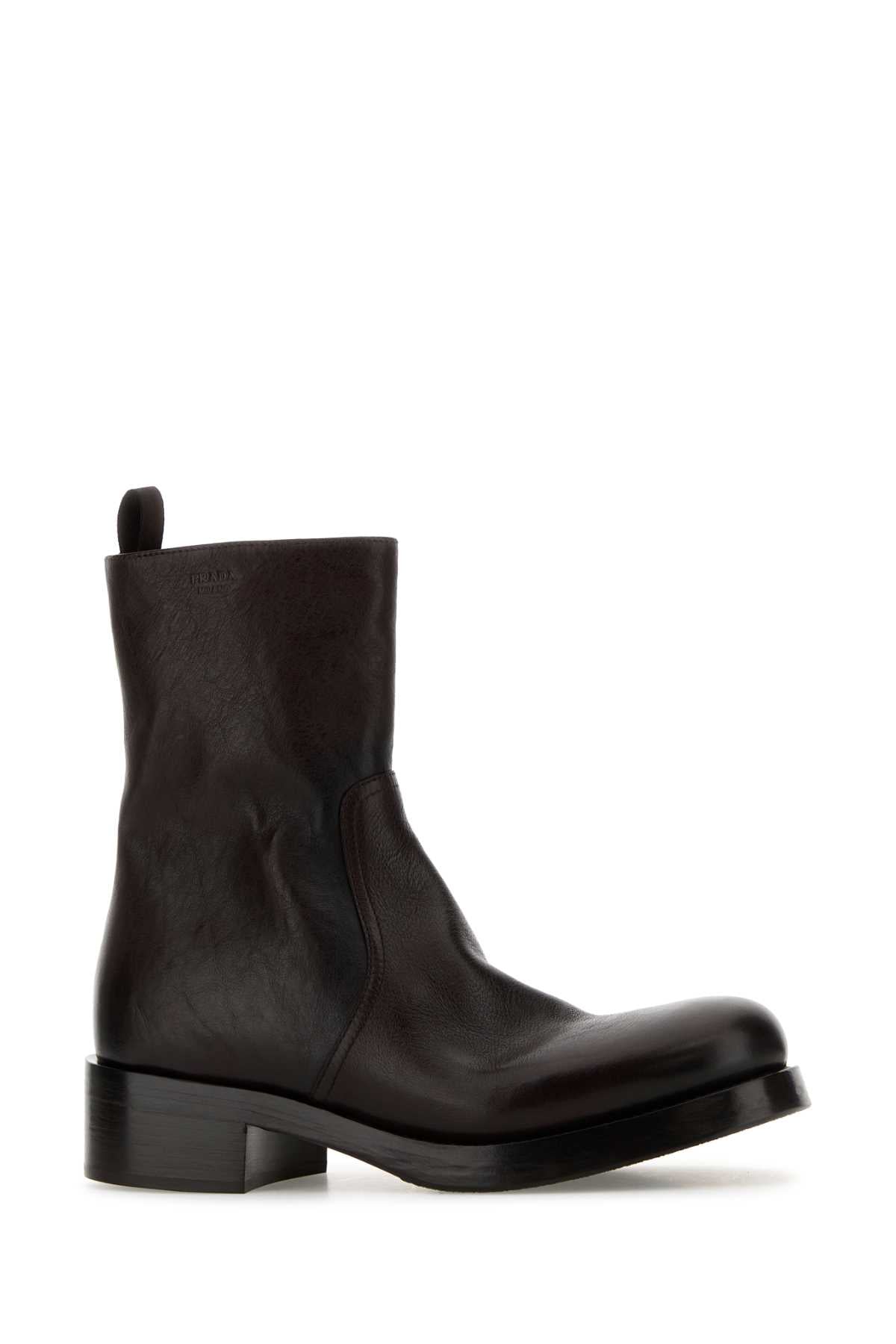 PRADA STIVALETTI For Women Exterior: 100% Leather Interior: 100% Leather Sole: Rubber