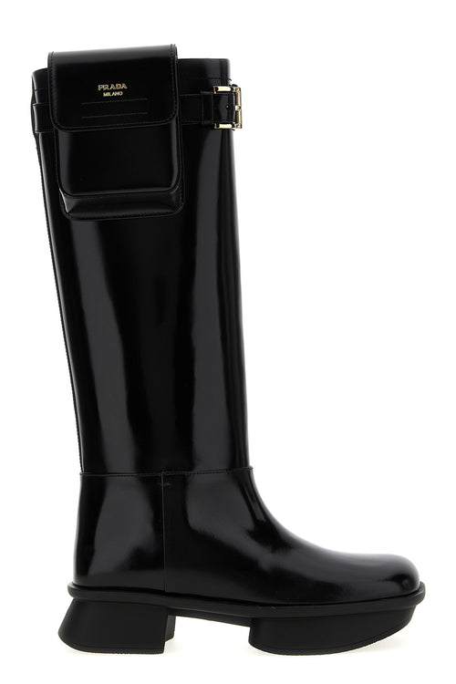 PRADA 'Equal' boots For Women 100% calfskin leather (Bos Taurus)