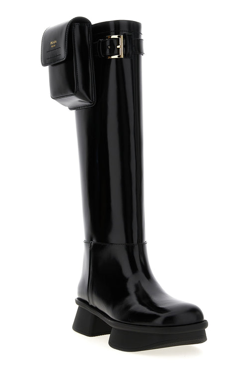 PRADA 'Equal' boots For Women 100% calfskin leather (Bos Taurus)