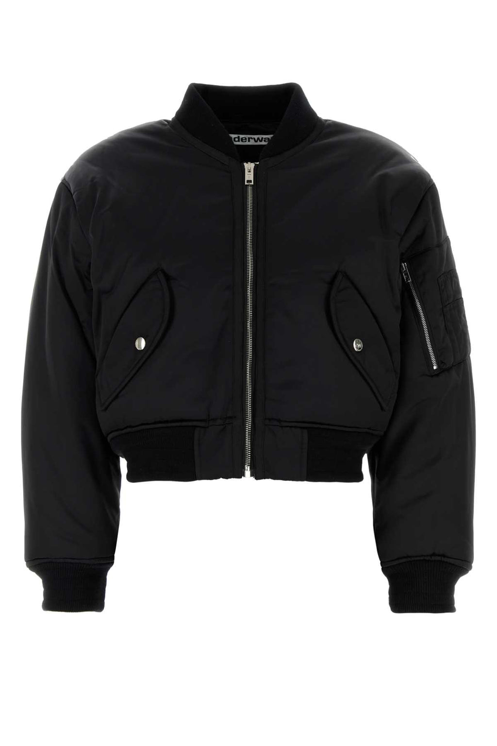 ALEXANDER WANG SHRUNKEN BOMBER JACKET W/ LOGO EMBROIDERY For Women Exterior: 100% Nylon Lining: 100% Viscose Padding: 100% Polyester