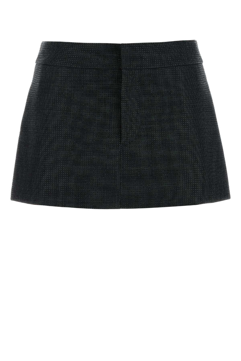 ALEXANDER WANG LOW-RISE SKORT W/ SIDE SLIT AND ALLOVER HOTFIX For Women Exterior: 77% Wool 23% Mohair Lining: 100% Viscose