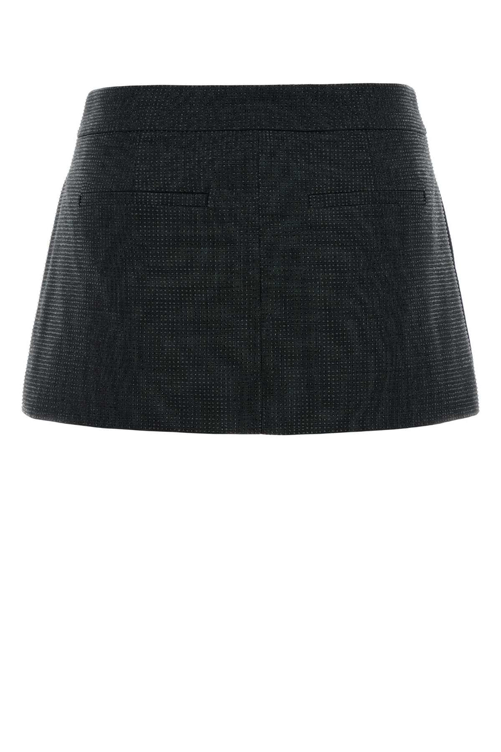ALEXANDER WANG LOW-RISE SKORT W/ SIDE SLIT AND ALLOVER HOTFIX For Women Exterior: 77% Wool 23% Mohair Lining: 100% Viscose