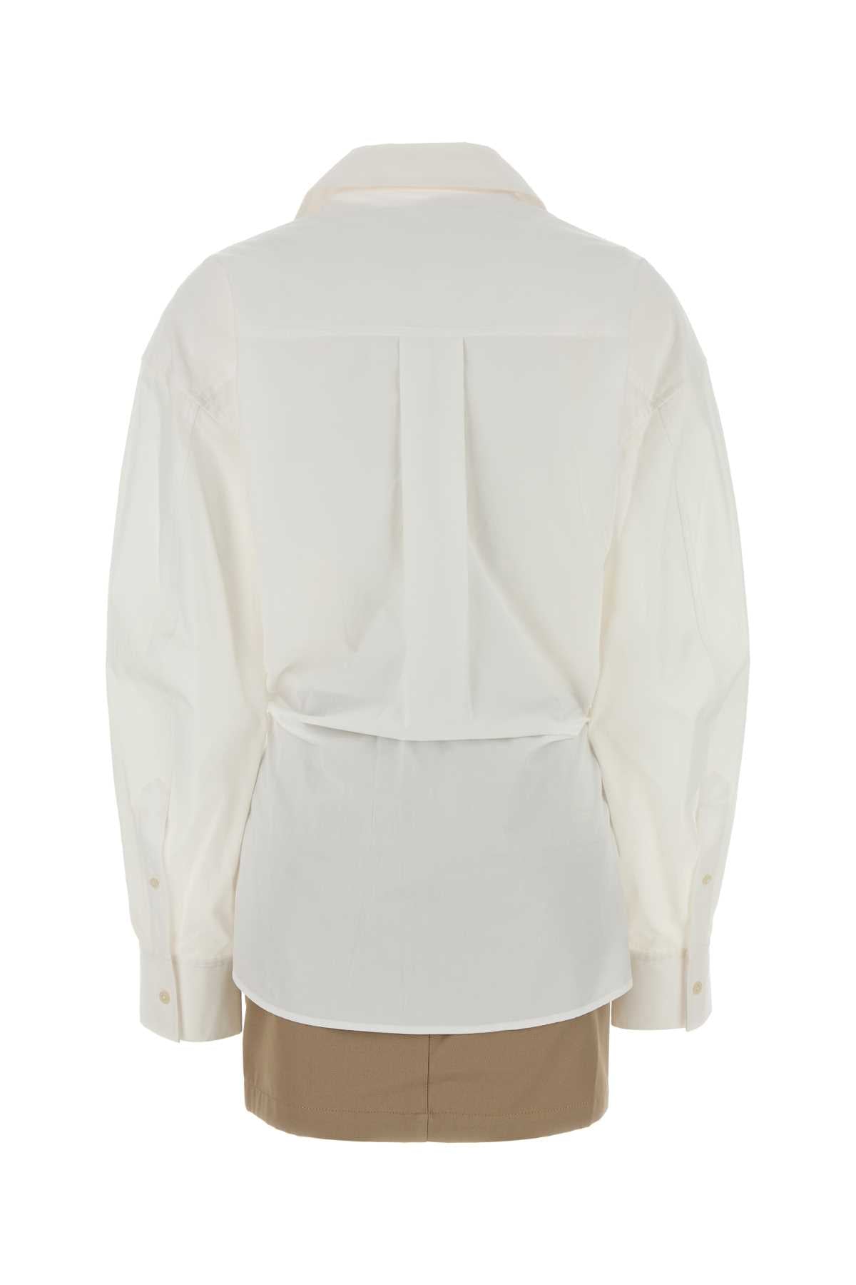 ALEXANDER WANG PRE-STYLED MINI WRAP DRESS W/ TWILL For Women Exterior: 100% Cotton