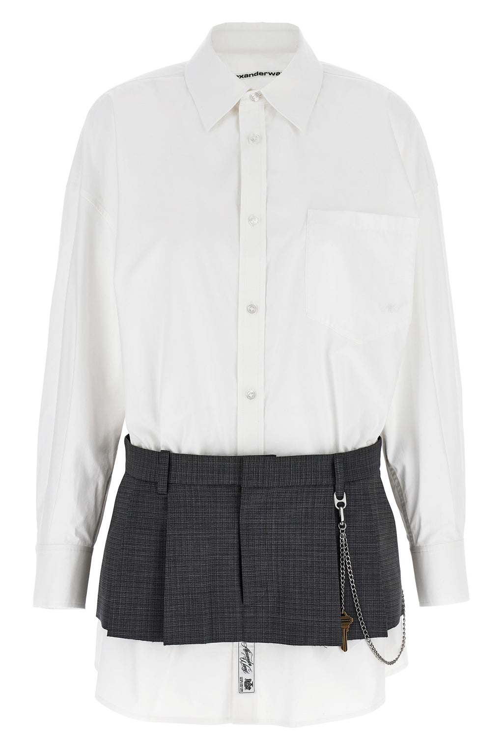 ALEXANDER WANG 'Pre-Styled Shirt Dress W Chain' dress For Women 100% cotton