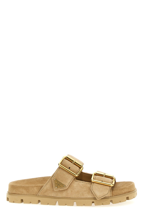 PRADA 'Slider' sandals For Women 100% calfskin leather (Bos Taurus)