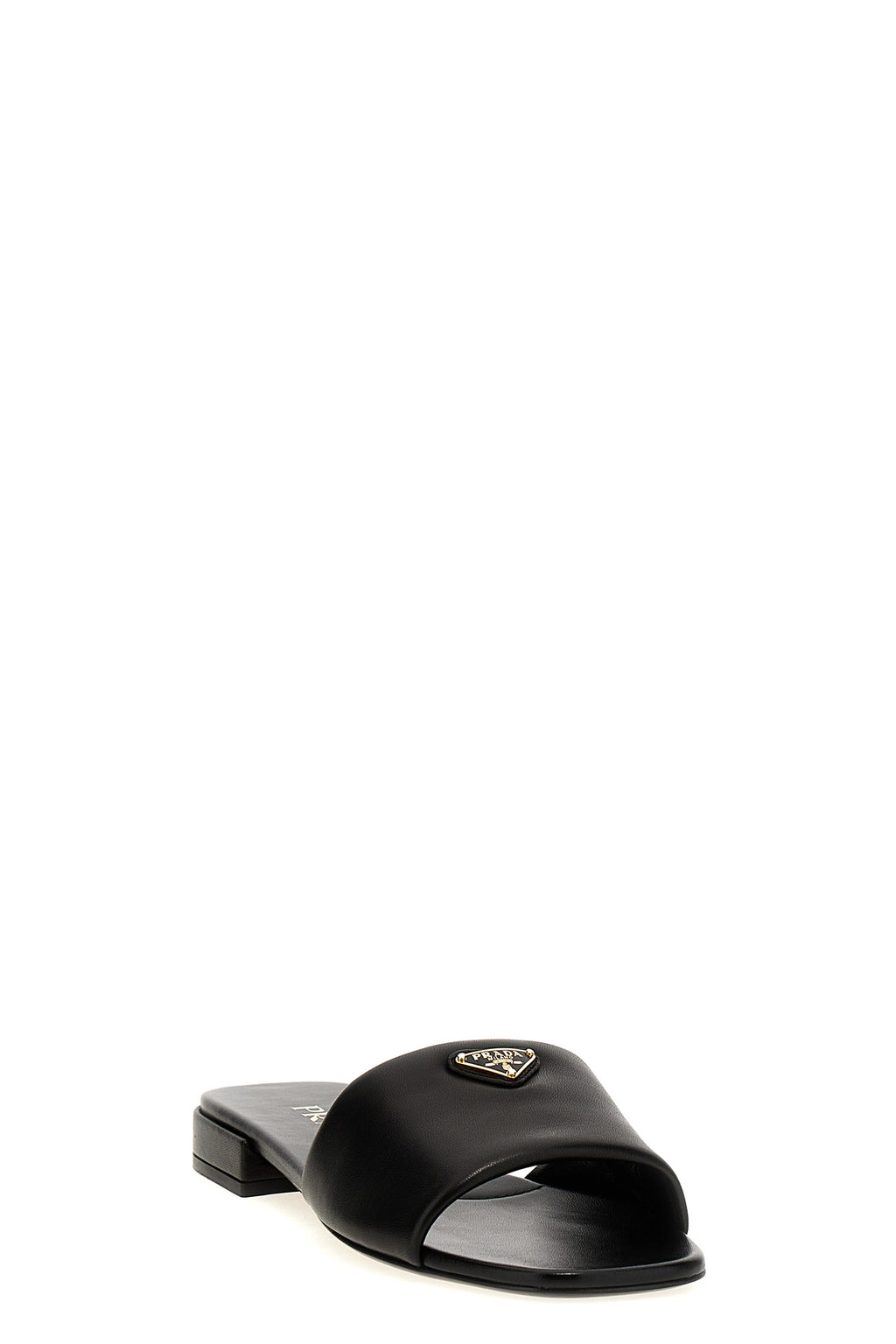 PRADA Logo leather sandals For Women 100% lamb leather (Ovis Aries)