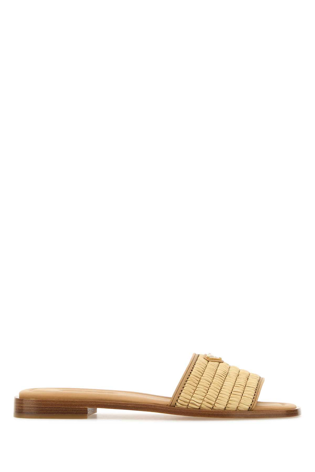 PRADA SANDALI For Women Exterior: 100% Raffia 100% Leather Interior: 100% Leather Sole: Leather and rubber