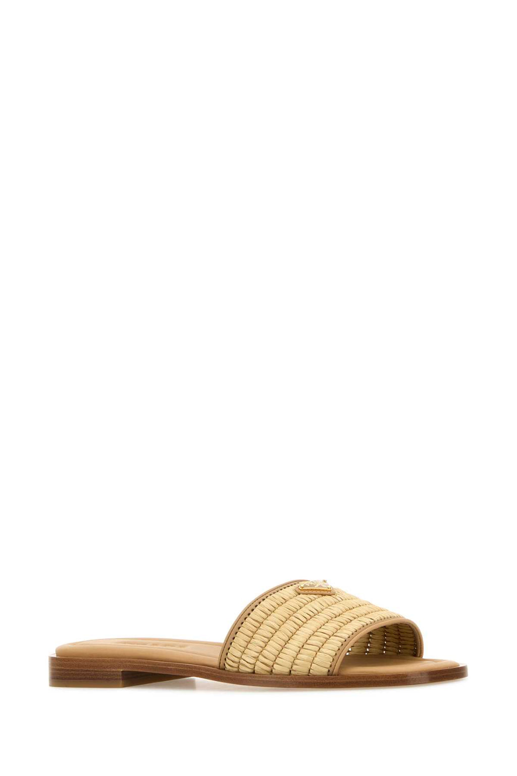 PRADA SANDALI For Women Exterior: 100% Raffia 100% Leather Interior: 100% Leather Sole: Leather and rubber