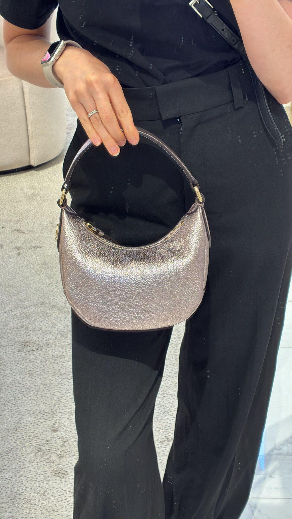 Small Bucket Bag in Suede