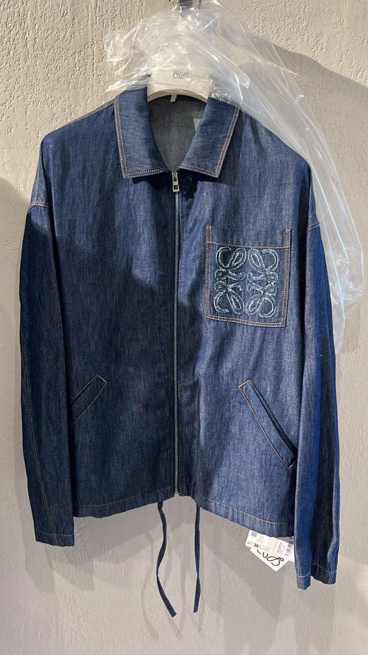 Anagram Zip-Up Jacket in Denim