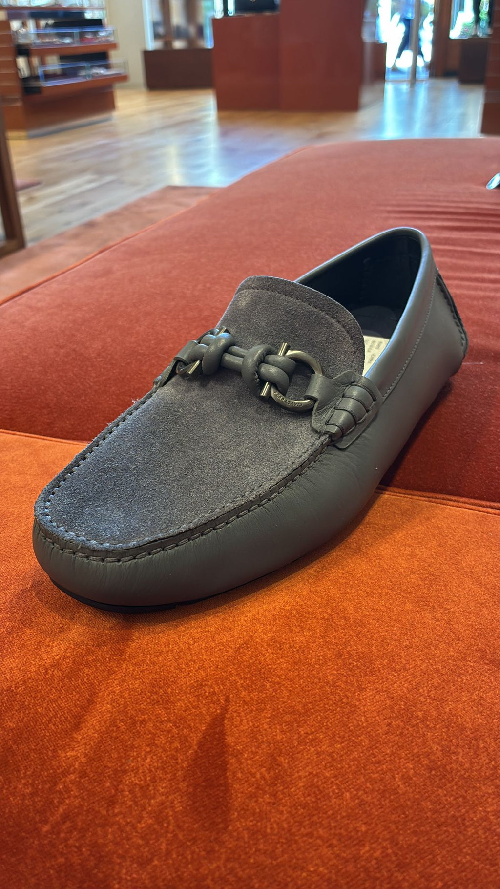 Ferragamo Gancini Suede Loafer