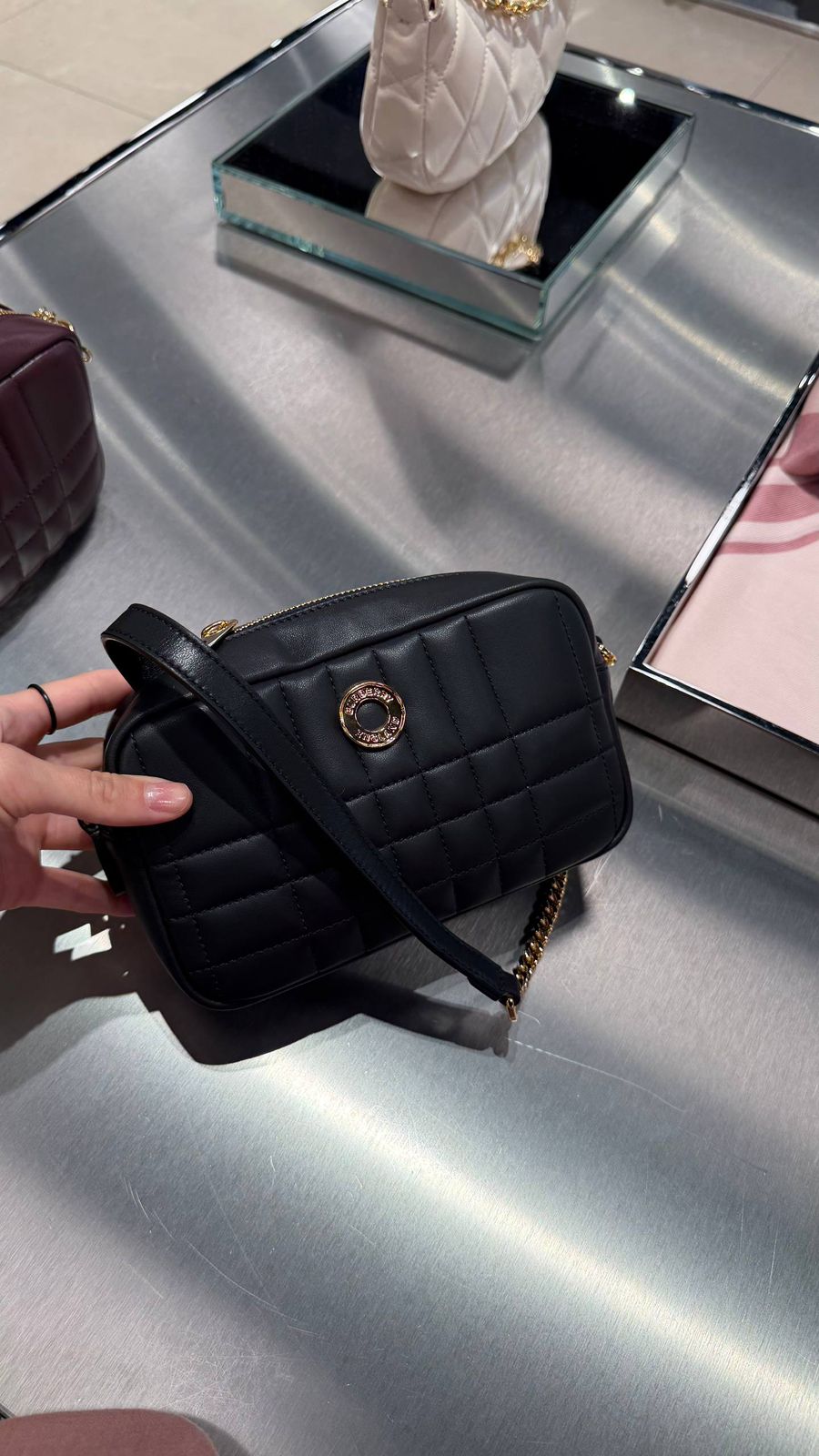 Burberry Quilted Leather Camera Bag