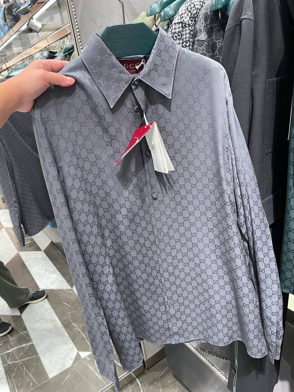 GG Jacquard Silk Shirt