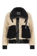 Shearling effect wool jacket