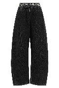 Denim pants with elastic