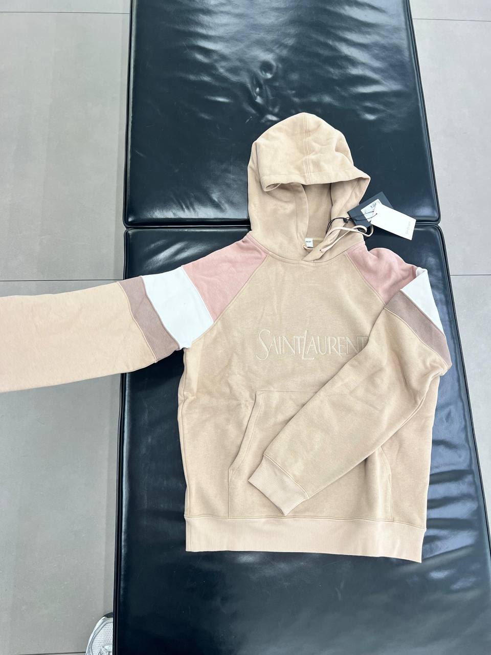 Color-Block Hoodie in Cotton Jersey