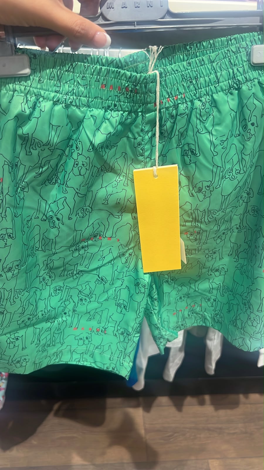 Dog-print swim shorts