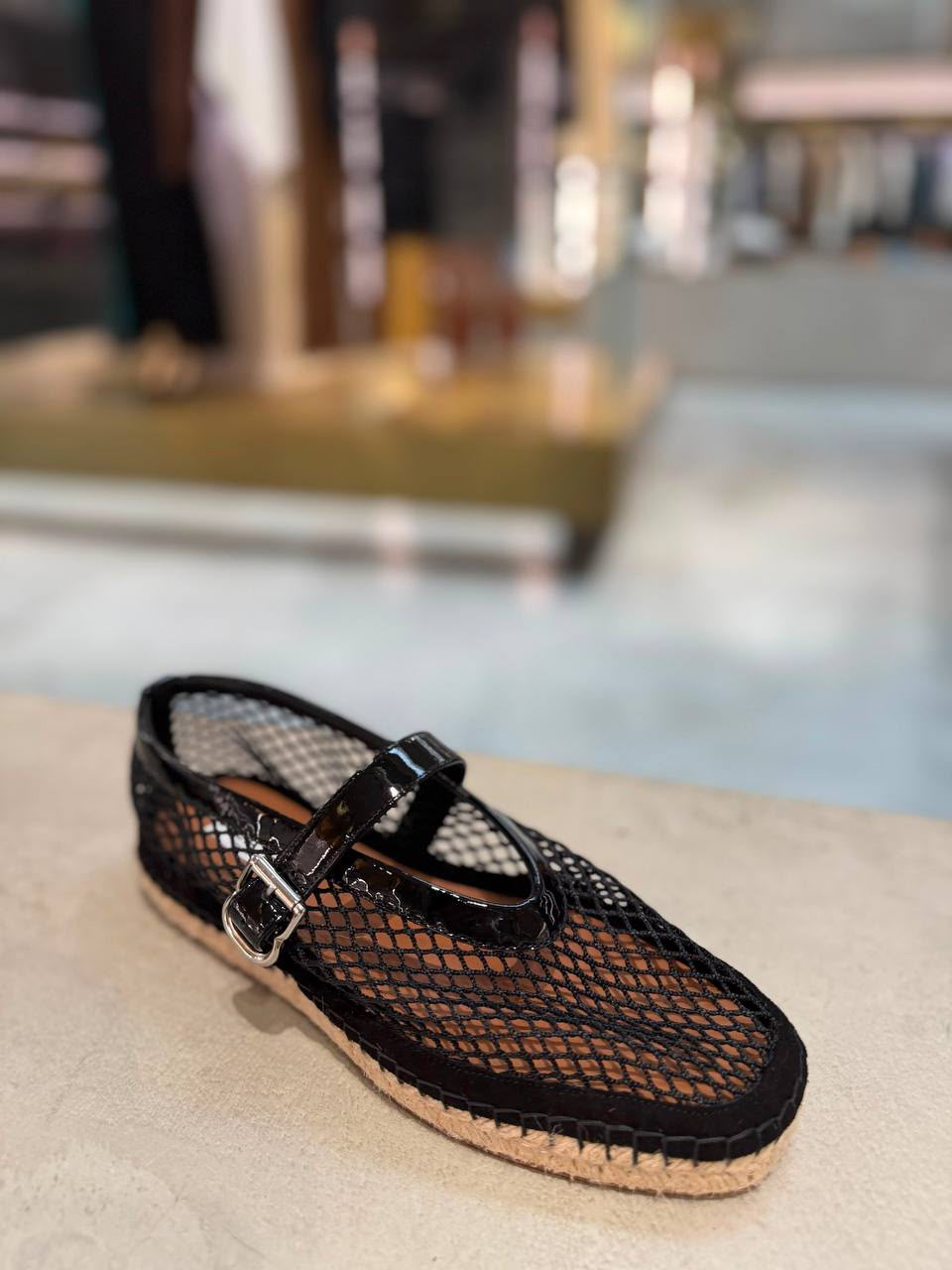 Mesh Mary Jane Espadrilles