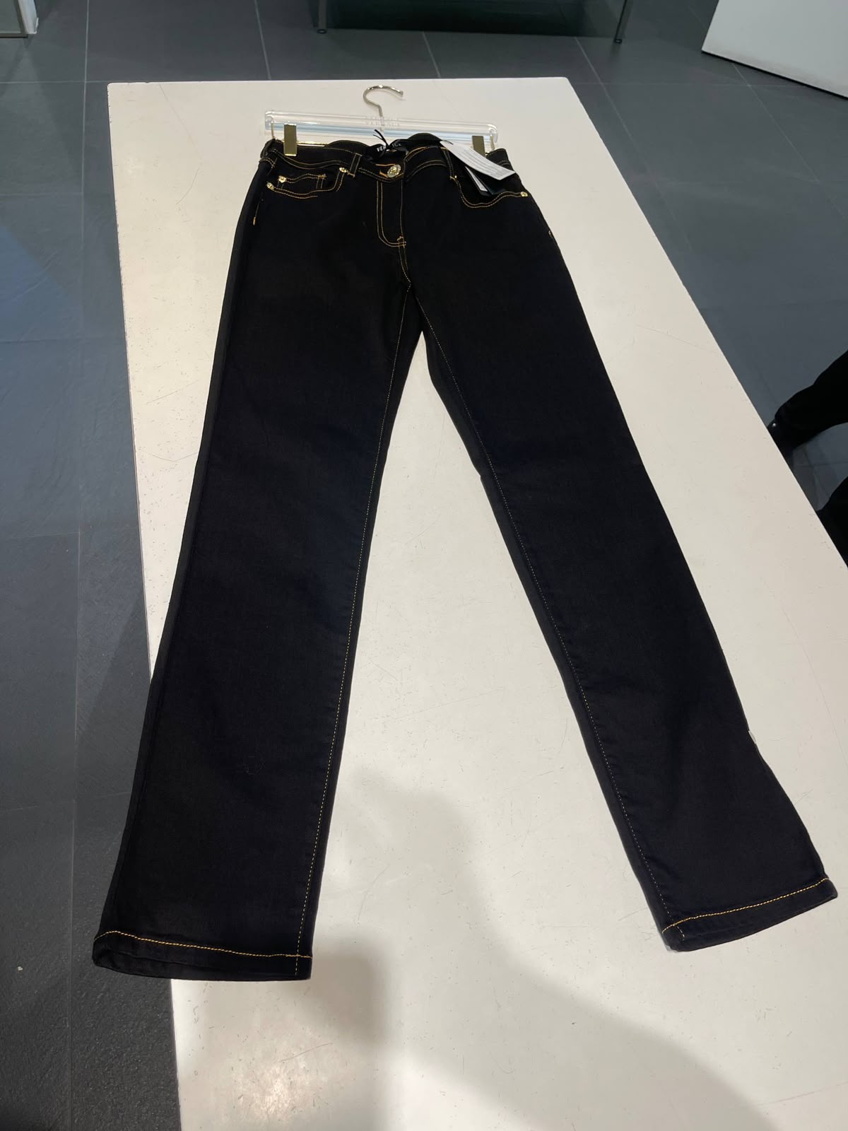 Medusa Head Embroidered Jeans