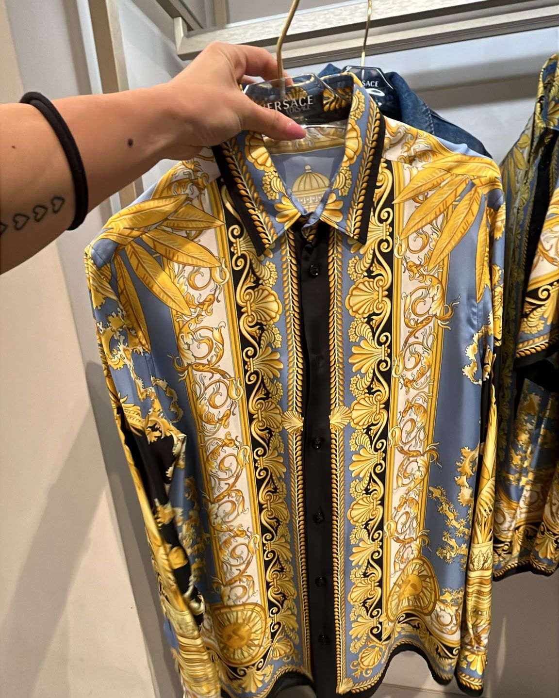 Barocco Print Silk Shirt